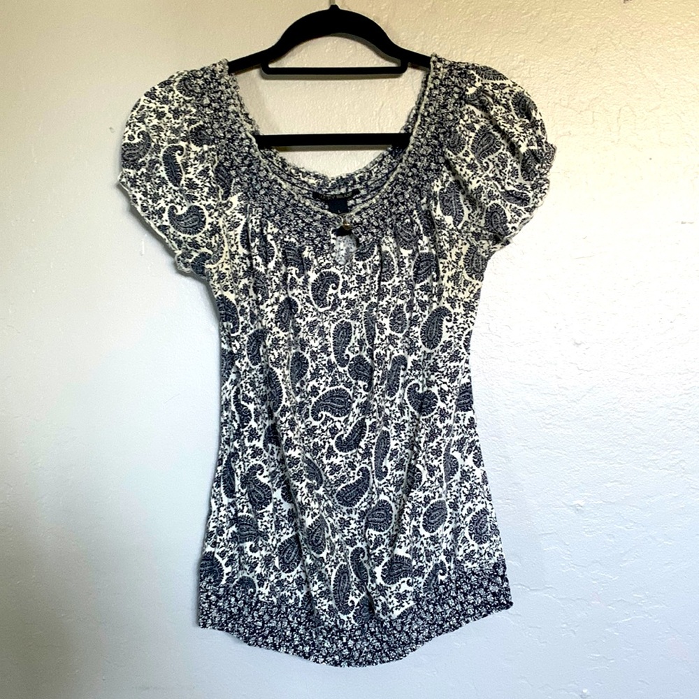 Boho paisley blue shirt